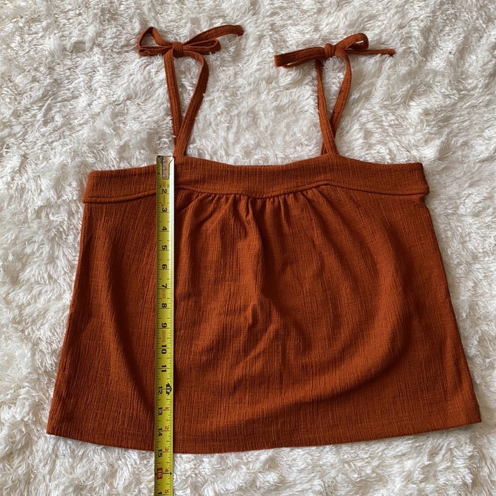 Madewell Crosshatch Tie-Strap Tank Top size S - Picture 6 of 10